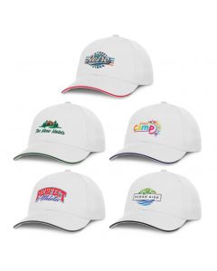 White Cotton Baseball Caps